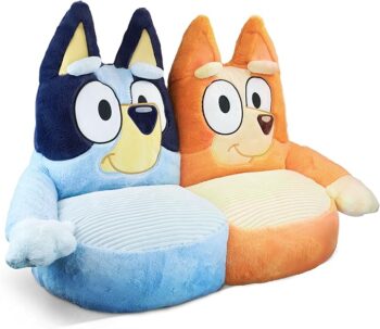 Bluey & Bingo Kids Plush Sofa Chair – 70cm Soft Toddler Seat for Boys & Girls – Large Comfy Character Style Chair for Playroom, Bedroom & Living Room – Lightweight & Cosy