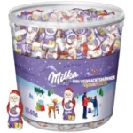 Milka Mini Santas - Mix of Alpine Milk, Milk Cream & Noisette in Bulk Pack(2 barrels)