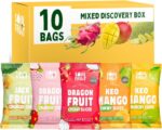 Soul Fruit Discovery Box - Dried Fruit & Freeze Dried Fruit Snacks - Dragon Fruit, Mango, Jackfruit - No Added Sugar - Low Calorie - Lunchbox Snacks - Healthy Snacks for Adults & Kids - 10 x 30/20g