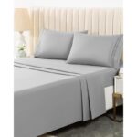 4-Queen Sheet - 1800 Thread Count Microfiber Bed Sheets - Super Sheet with 16" Deep Pocket - Wrinkle-Free, Fade-Resistant, Stain-Resistant, Easy Care