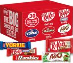 Nestlé The Big Chocolate Box, 30 x Chocolate Bars – KitKat, KitKat Chunky, Yorkie, Aero, Munchies – Sharing Gift, 1.3kg